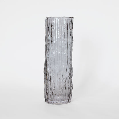 Rain Glass Vase Smoke (L)