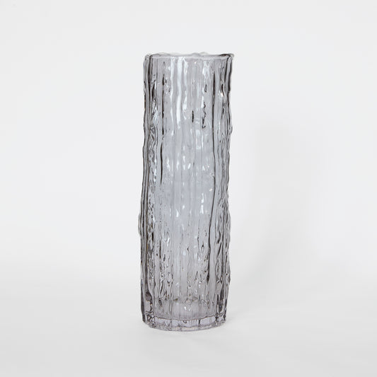 Rain Glass Vase Smoke (L)
